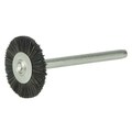 Weiler 3/4" Miniature Wheel, Stiff Hair Fill, 3/32" Stem 26043